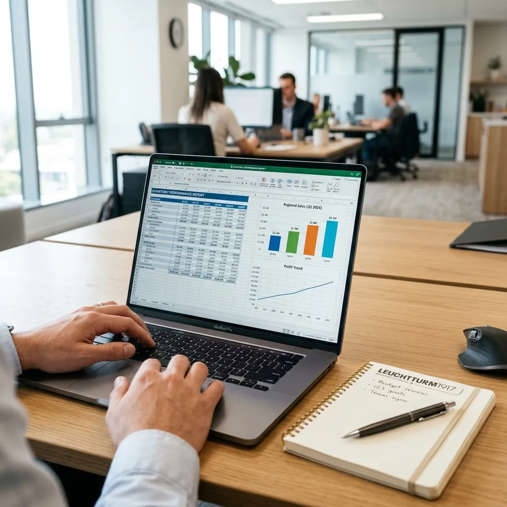 Laptop mit Excel-Tabelle zur Nachverfolgung von Bewerbungen