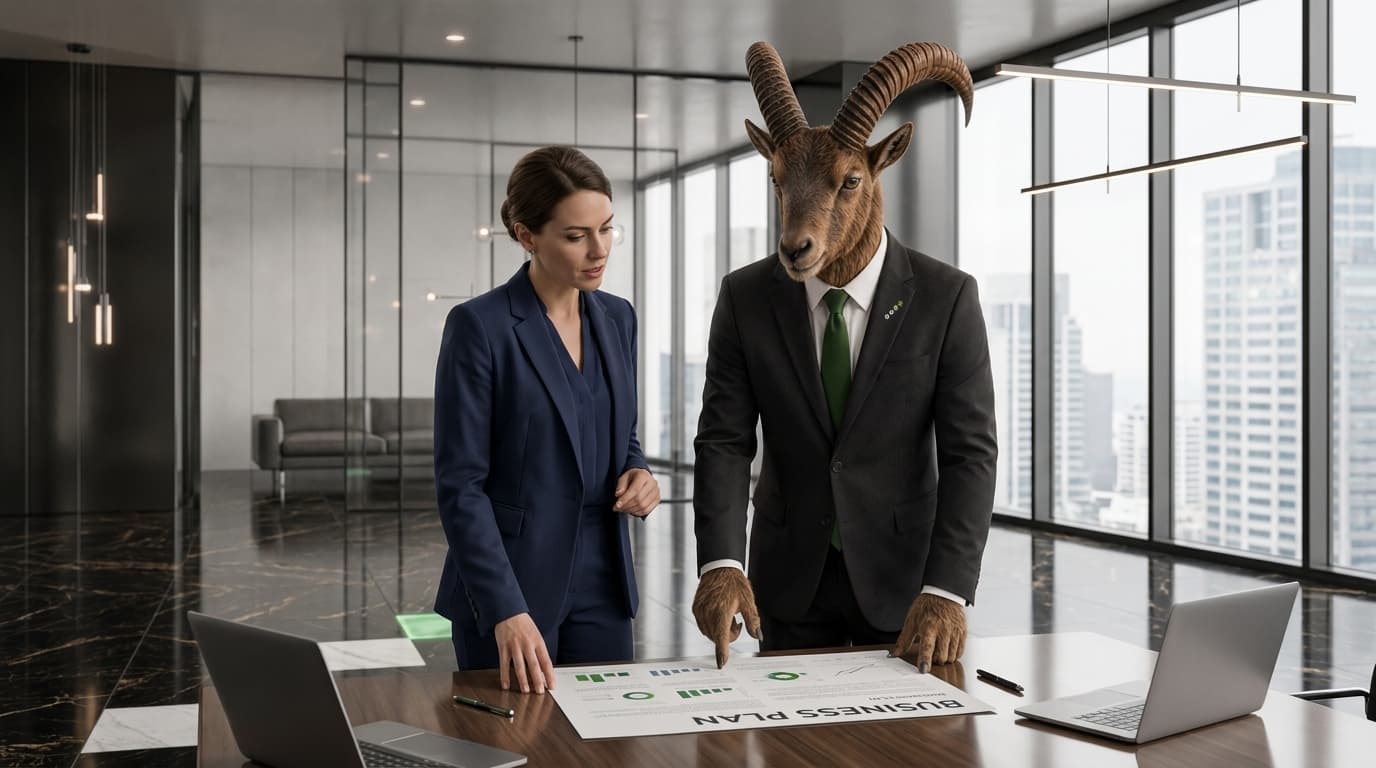 Steinbock im Gebirge symbolisiert Ausdauer und Erfolg bei der FSE-Gründung in Graubünden