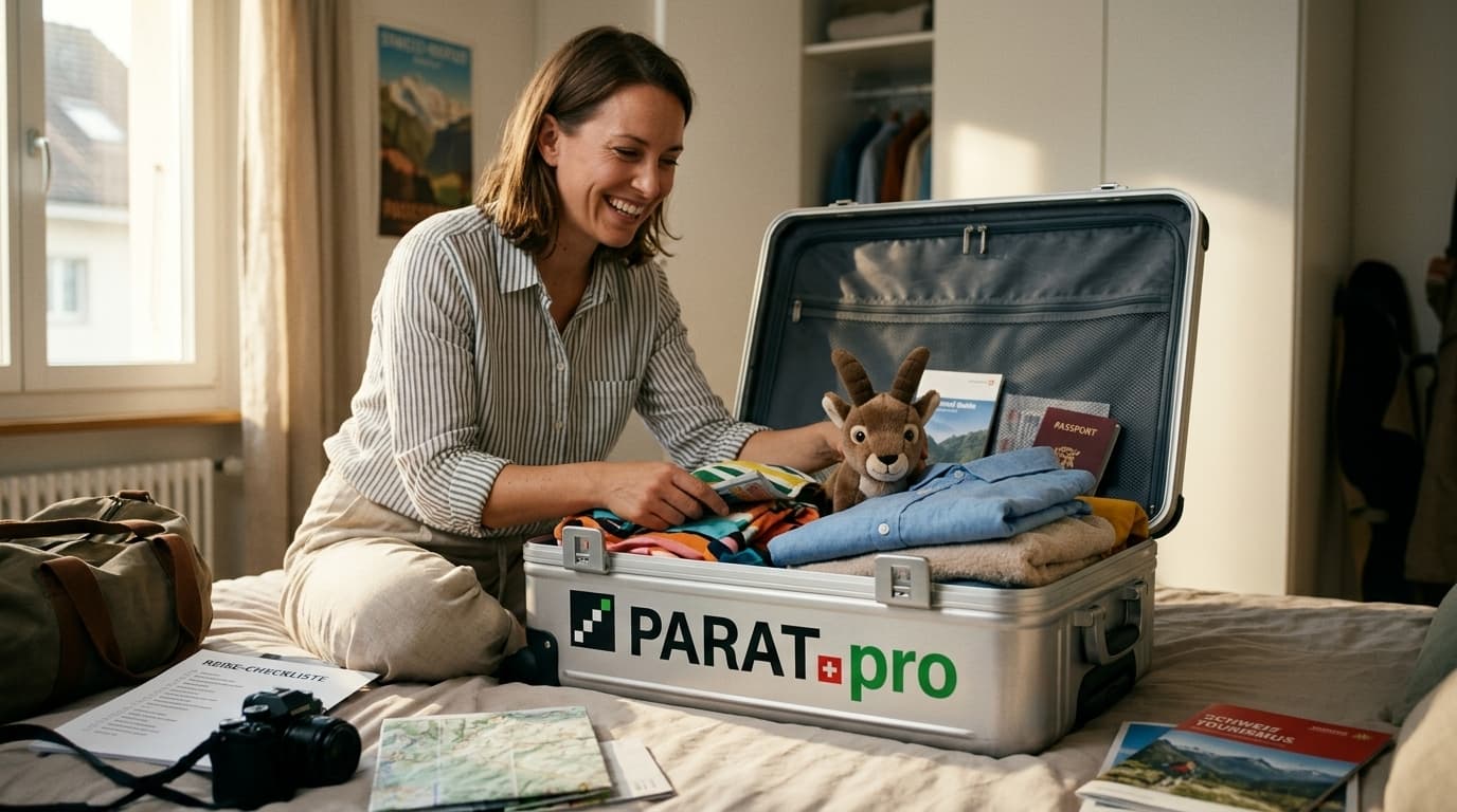 Close-up of a suitcase handle and luggage tag – symbol for vacation and travel